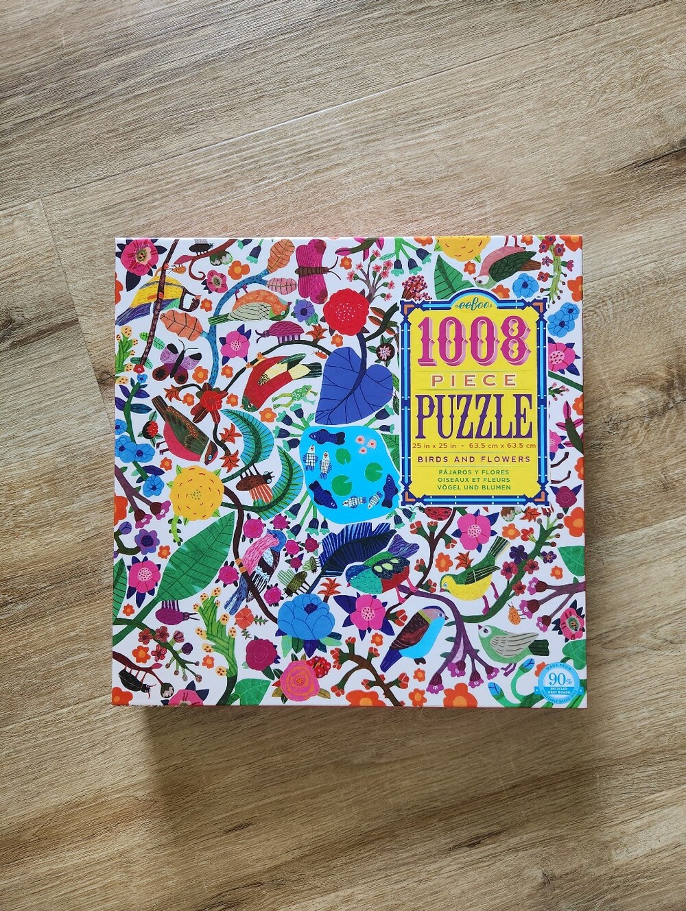 Eeboo 1,008 Piece Puzzle Birds and Flowers